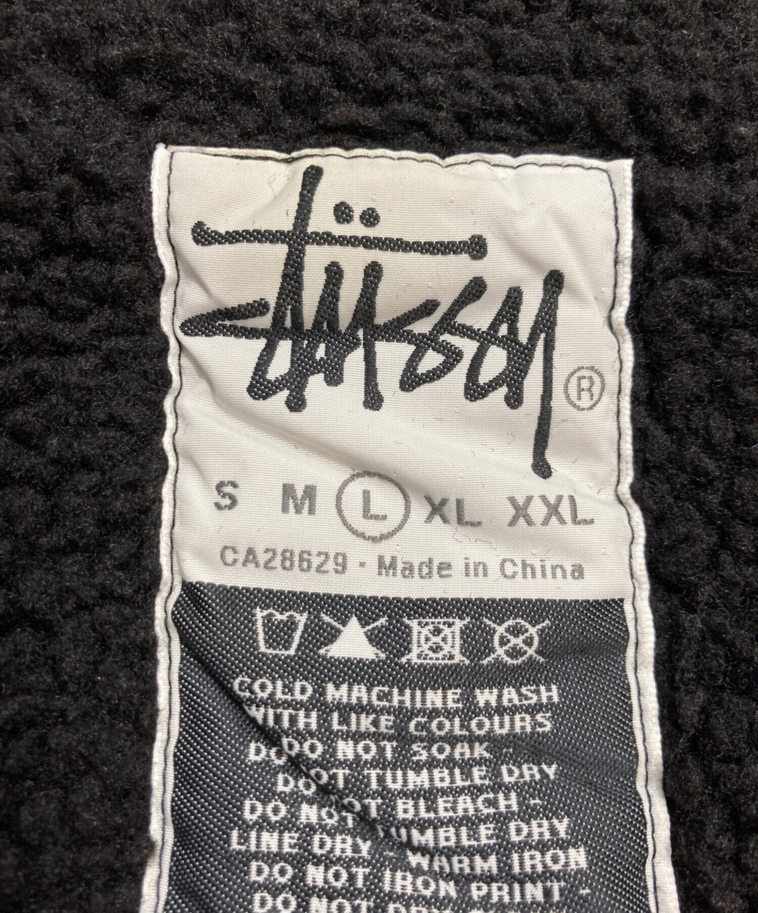 中古・古着通販】stussy (ステューシー) ボアジャケット ブラック