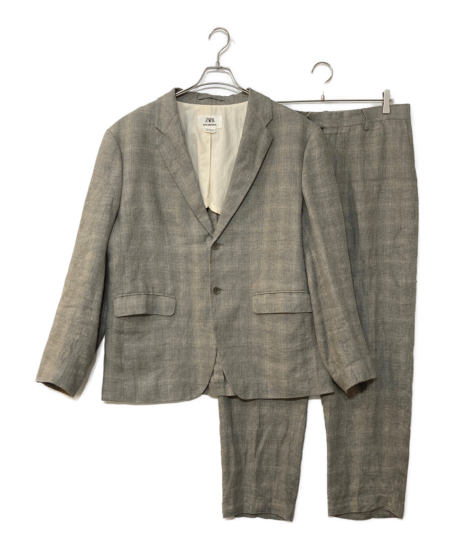 中古・古着通販】ZARA (ザラ) リネンレーヨンセットアップスーツ