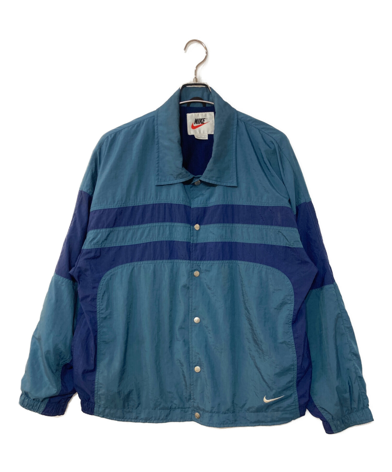 NIKE ナイキ コーチジャケット ナイロン 銀タグ 90s ビンテージ 中古・古着通販】NIKE (ナイキ) 90`sパネルコーチジャケット バイ