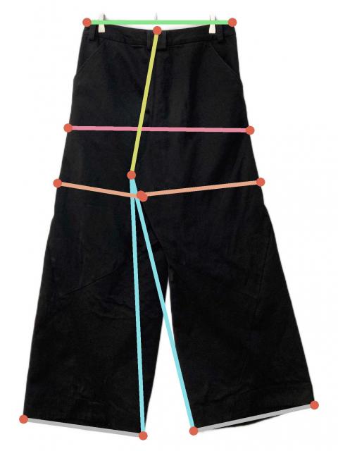 【タグ付/美品 】common divisor 変形ワイドパンツ　サイズ2 中古・古着通販】COMMON DIVISOR (コモンデバイザー) 変形ワイドパンツ