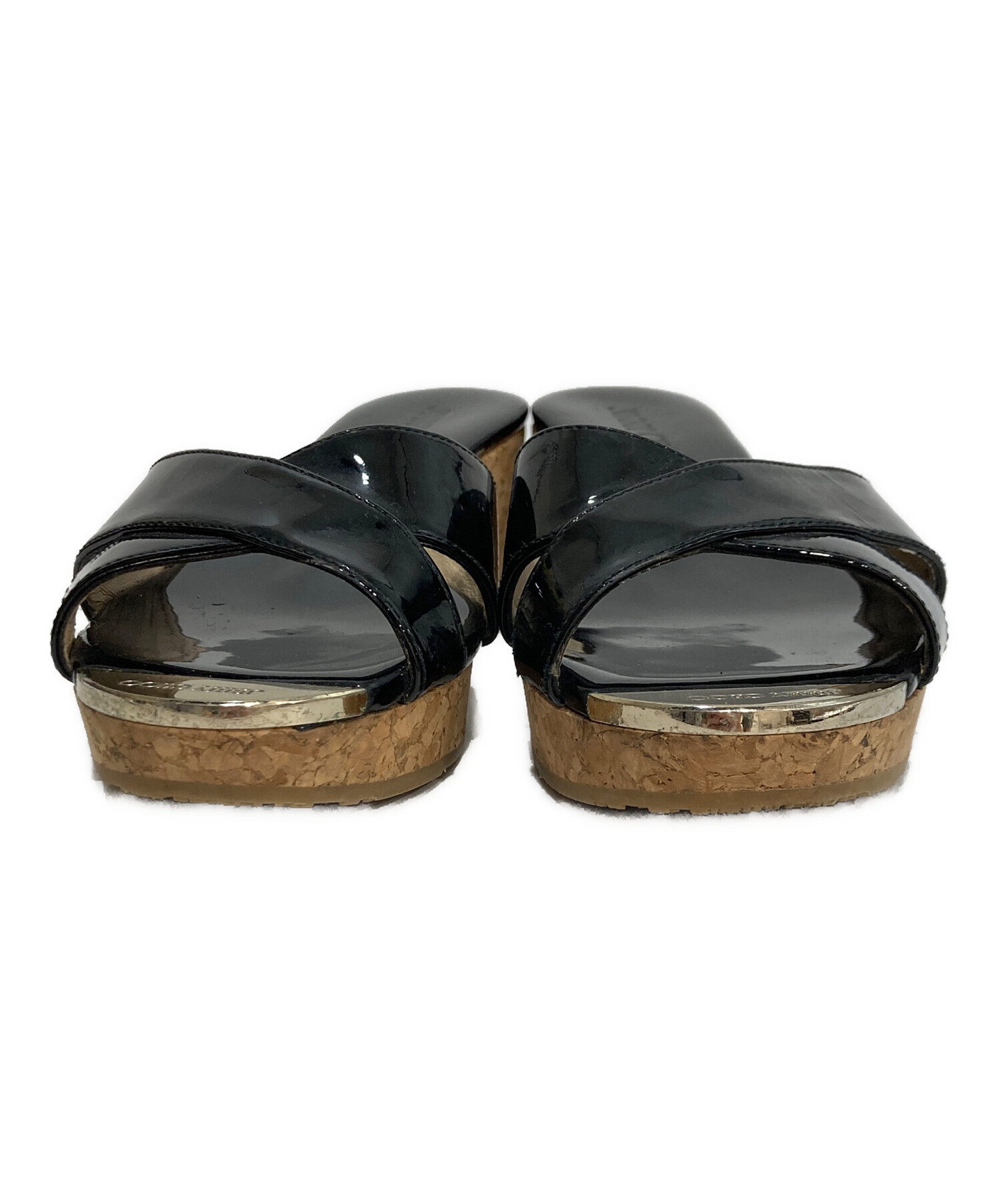 中古・古着通販】JIMMY CHOO (ジミーチュウ) クロスストラップエナメル