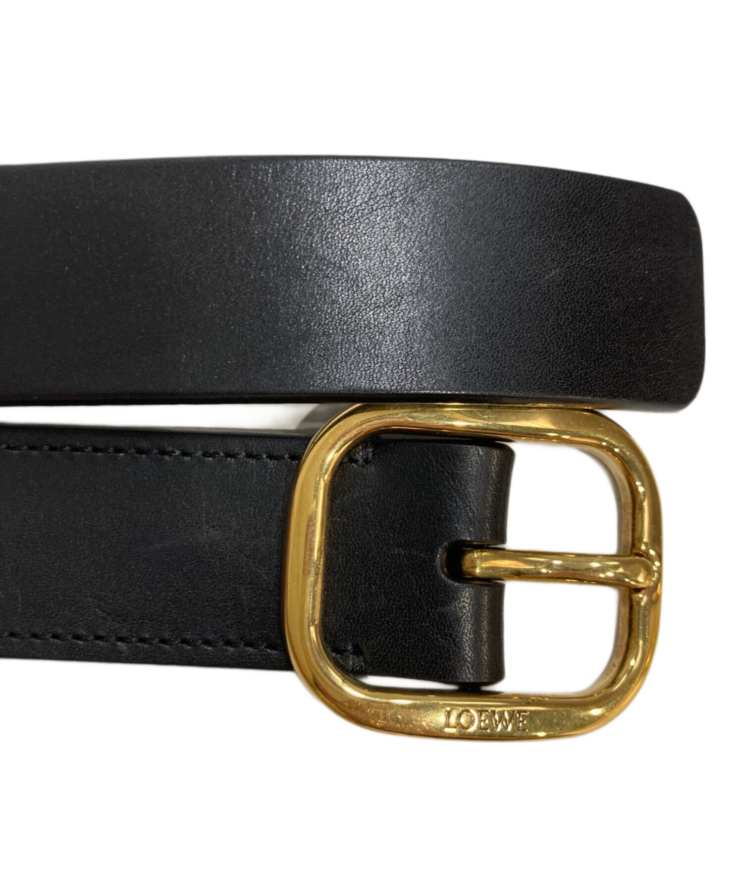 中古・古着通販】LOEWE (ロエベ) ラウンドソフトベルト ブラック