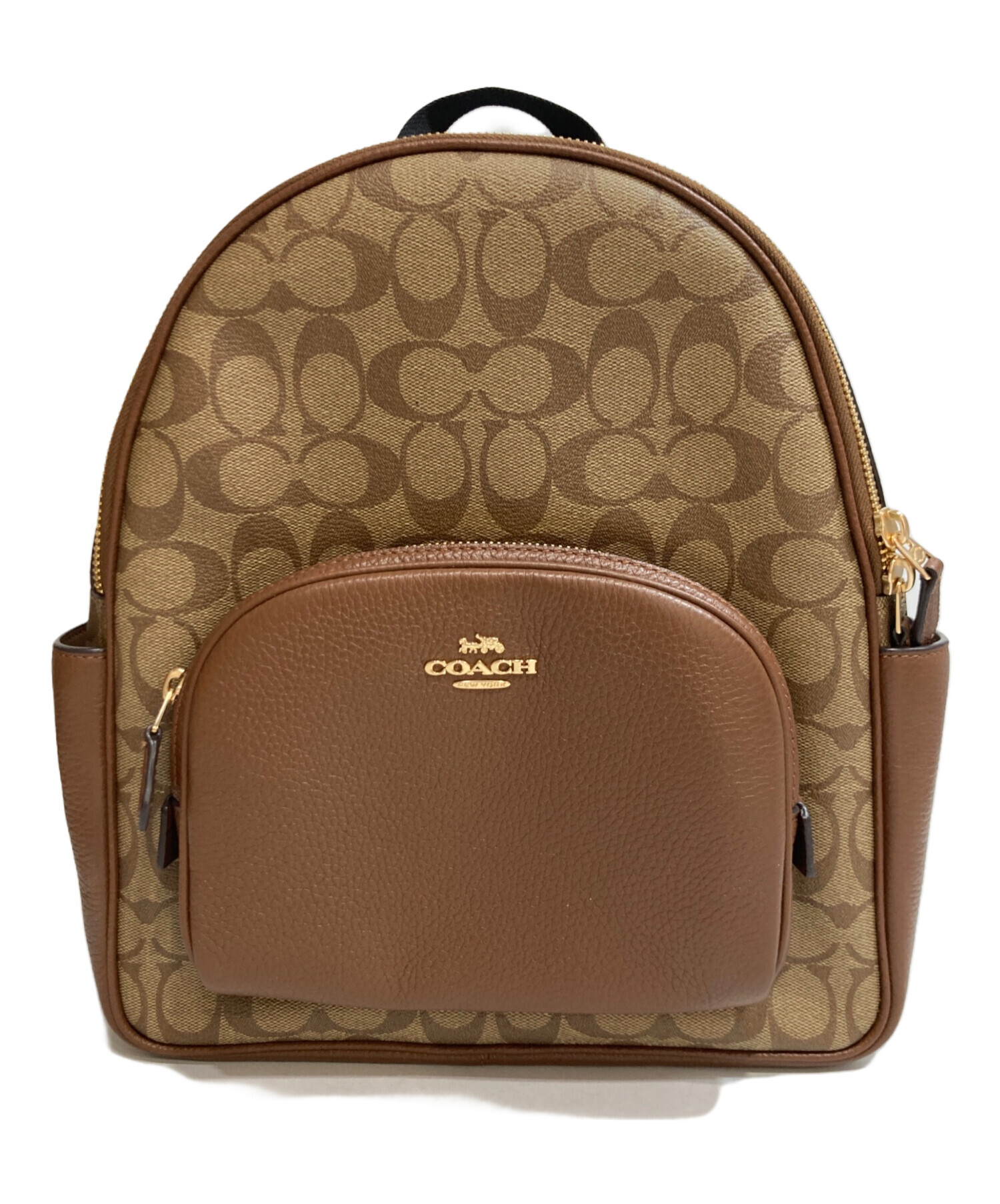 COACH シグネチャー バックパック 中古・古着通販】COACH (コーチ) シグネチャーバックパック ベージュ