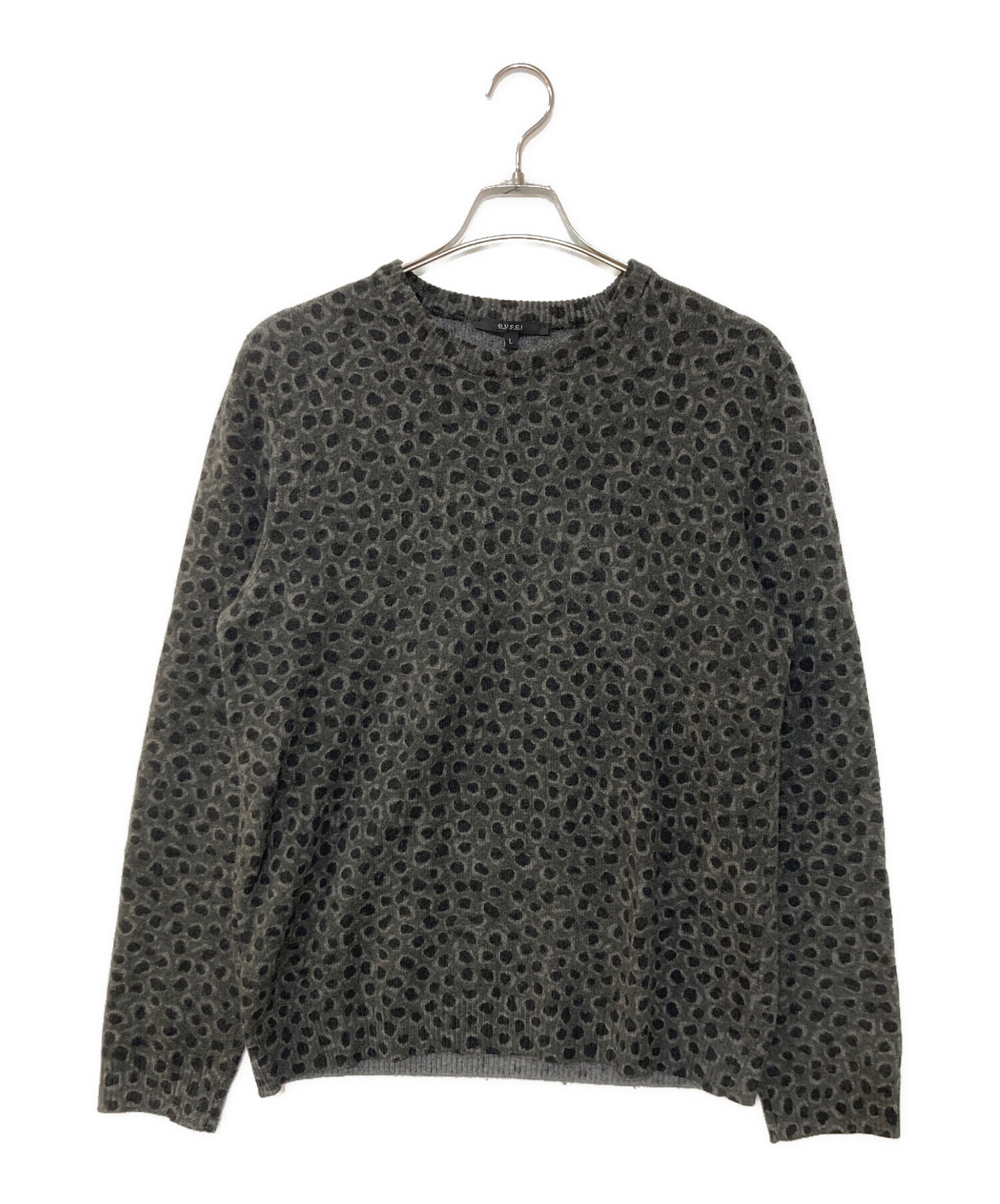 中古・古着通販】GUCCI (グッチ) レオパード カシミヤウールニット