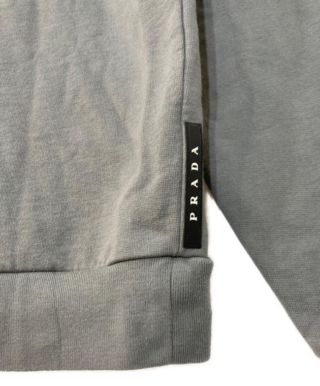 中古・古着通販】PRADA (プラダ) ラバー ロゴ プルオーバー パーカー