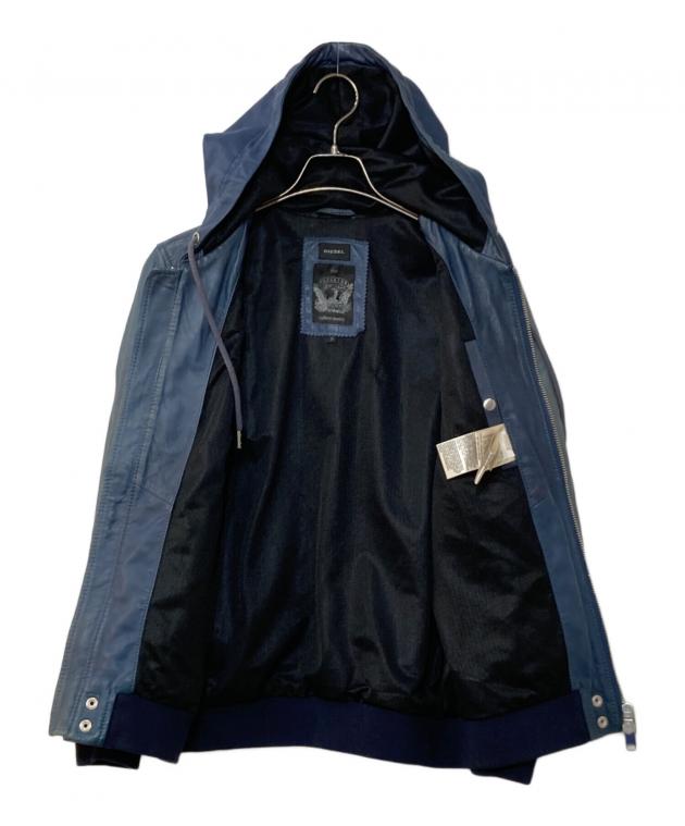 中古・古着通販】DIESEL (ディーゼル) シープスキン フーデットレザー
