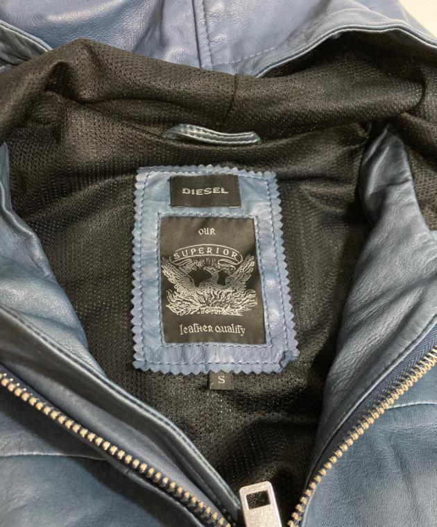 中古・古着通販】DIESEL (ディーゼル) シープスキン フーデットレザー