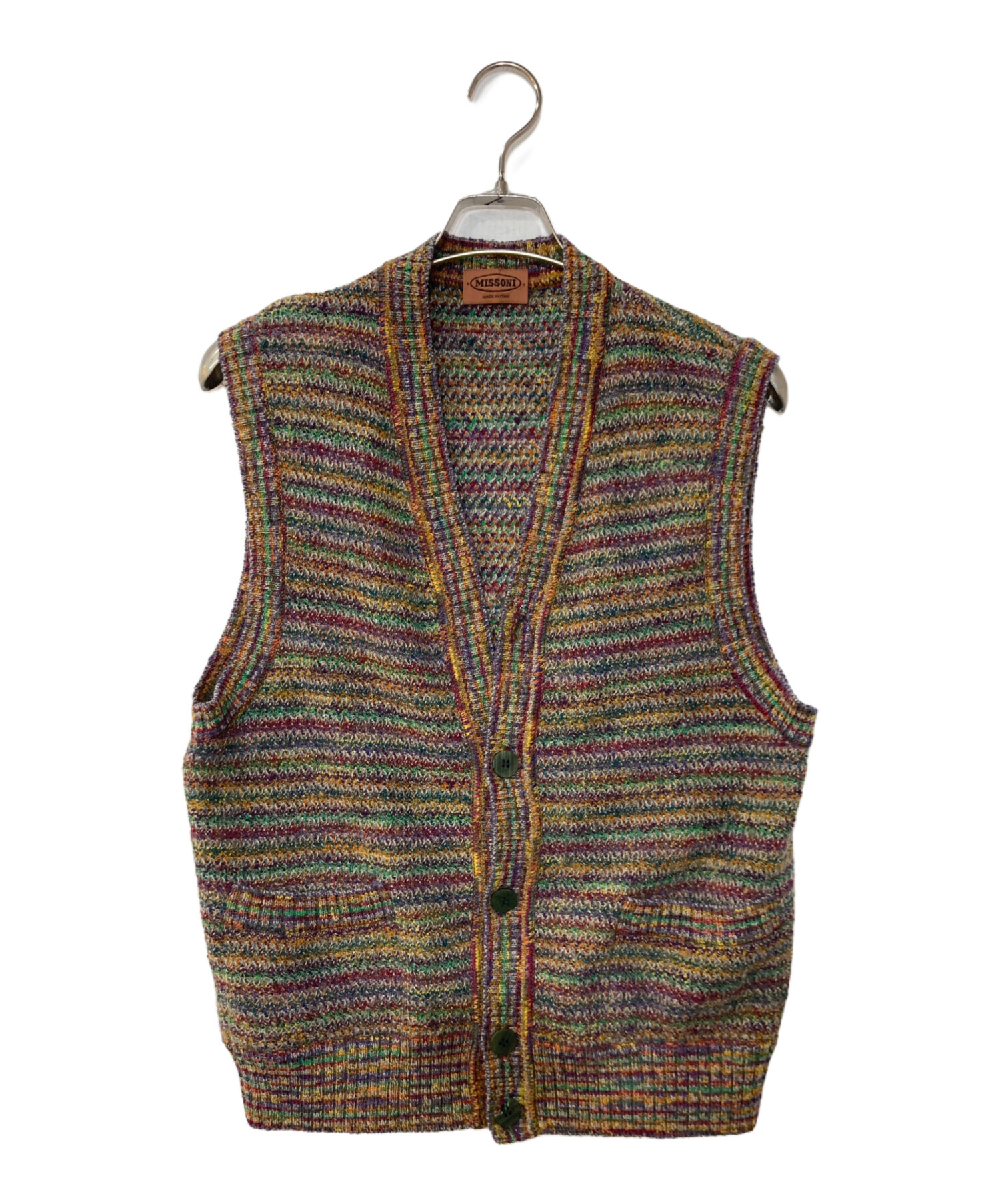 中古・古着通販】missoni (ミッソーニ) ウールニットベスト マルチ