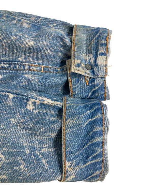 中古・古着通販】GANNI (ガニー) フリルデニムジャケット ブリーチ加工