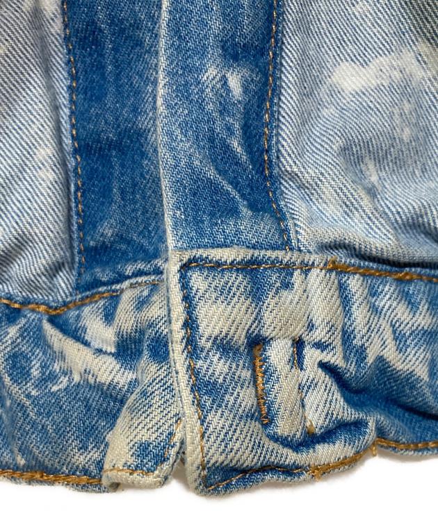 中古・古着通販】GANNI (ガニー) フリルデニムジャケット ブリーチ加工