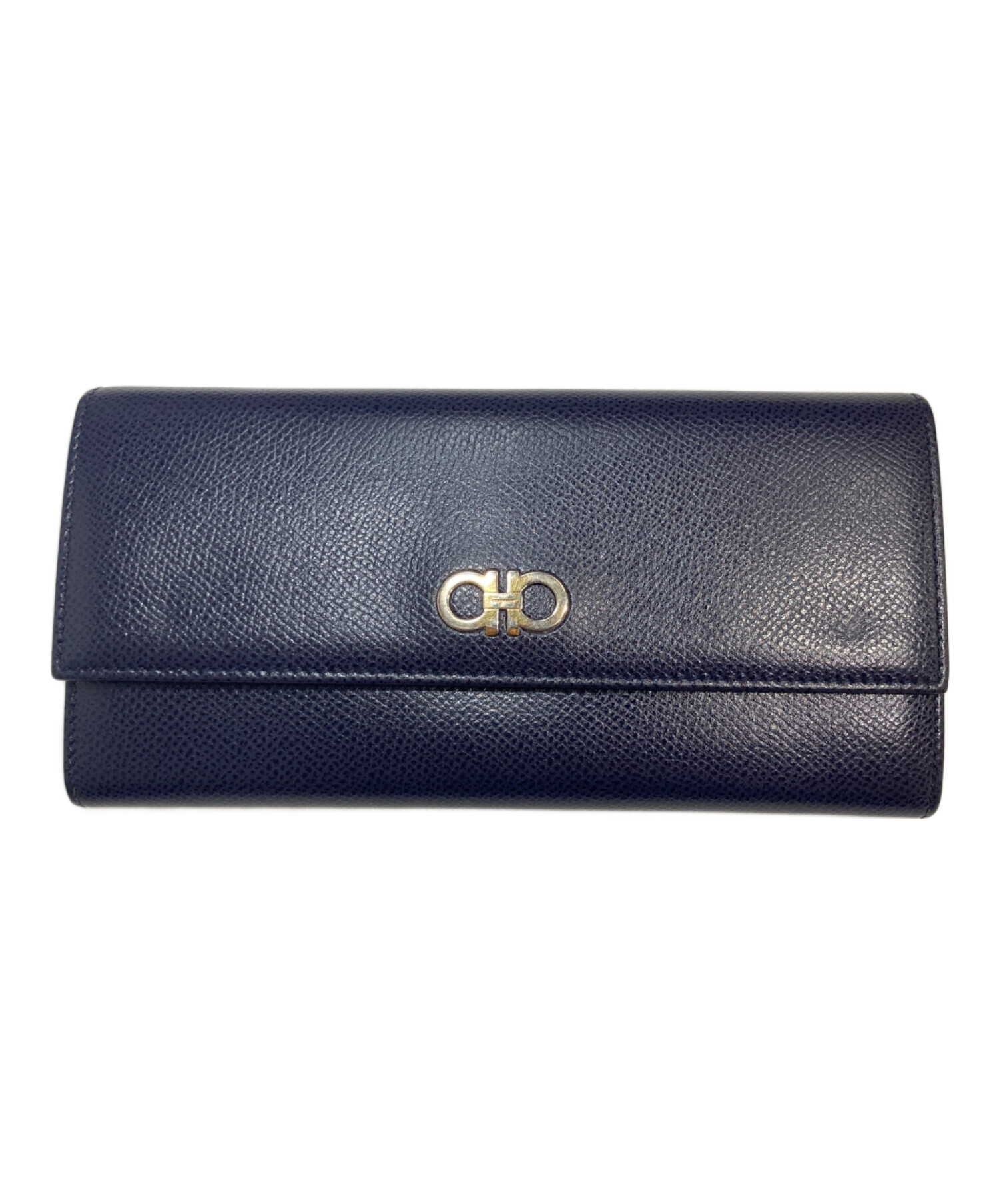 【未使用級】 Ferragamo 長財布 ガンチーニ ネイビー 中古・古着通販】Salvatore Ferragamo (サルヴァトーレ フェラガモ