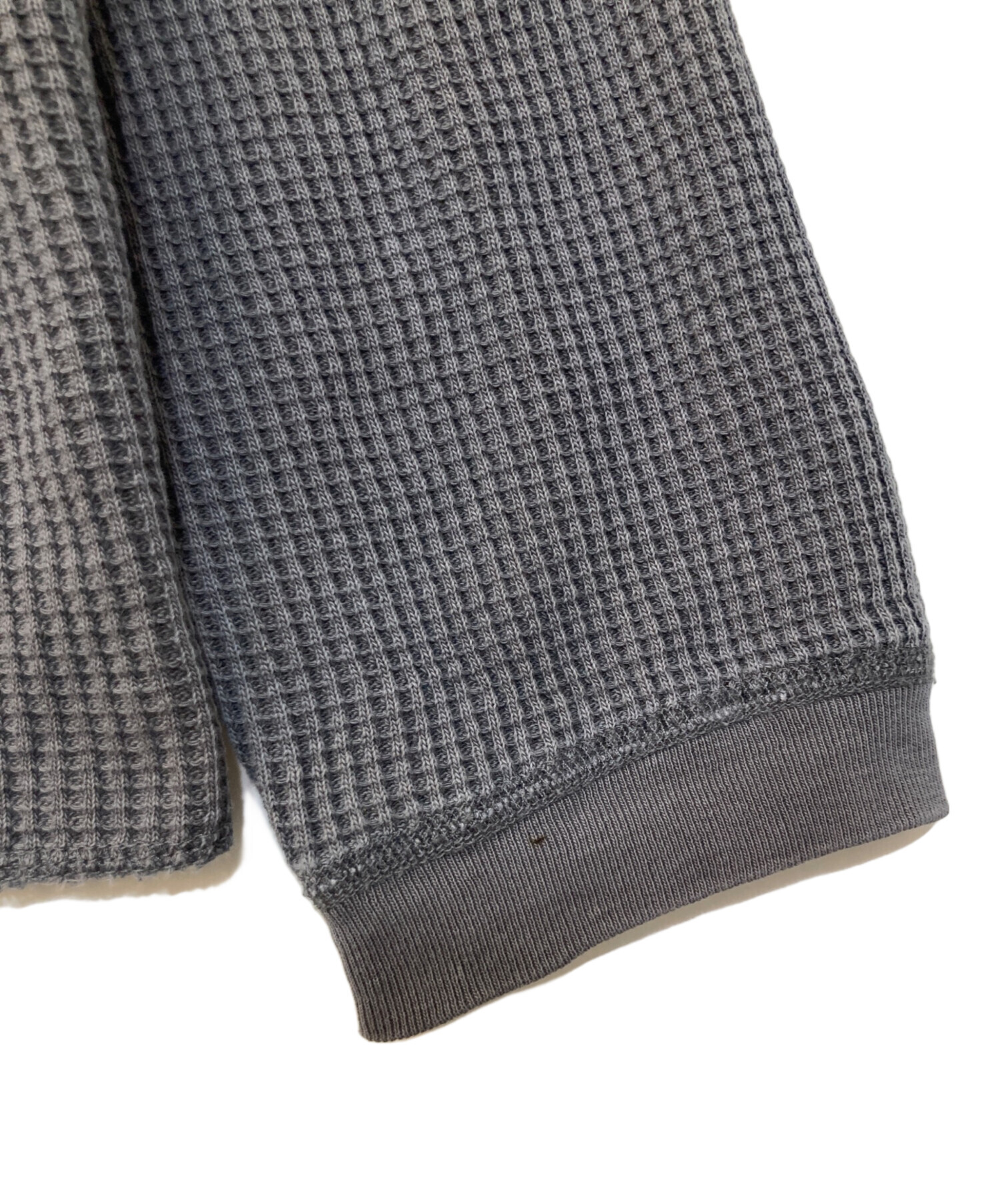Stussy グレー リブ編み トレーナー　サーマル 中古・古着通販】stussy (ステューシー) Extra Tough Thermal