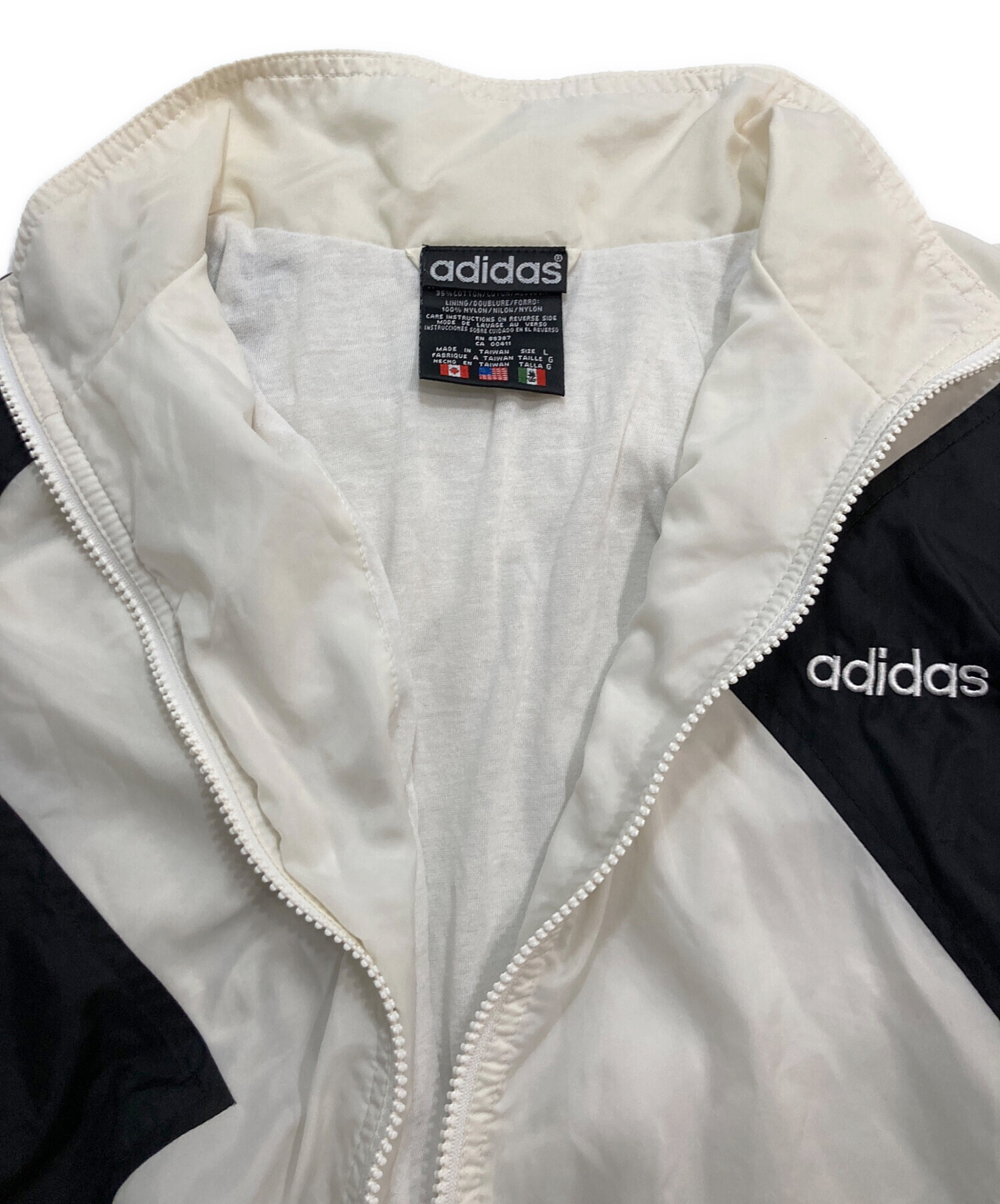 中古・古着通販】adidas (アディダス) ナイロンジャケット ホワイト