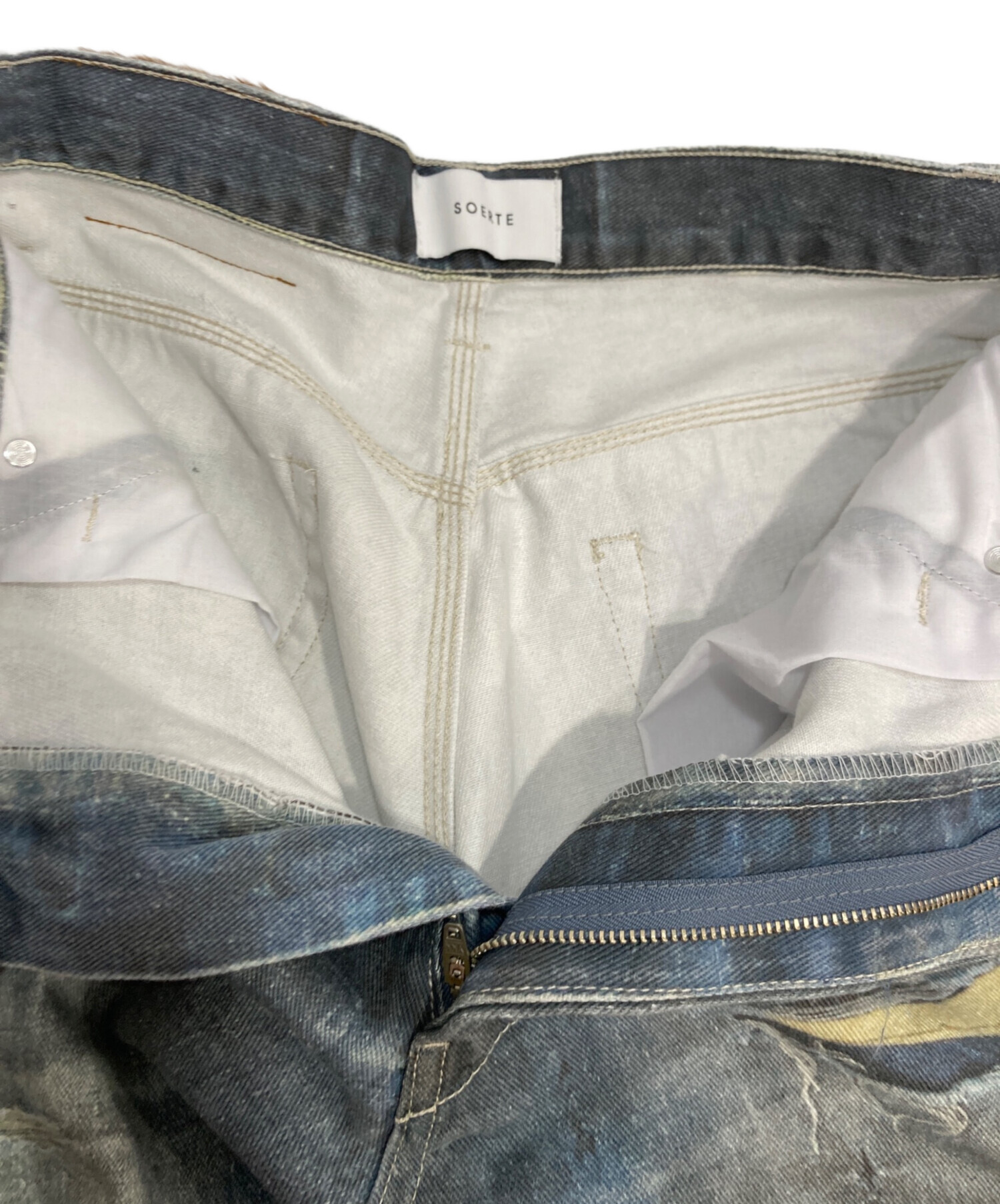 中古・古着通販】soerte (ソエルテ) トロンプルイユディストレスト