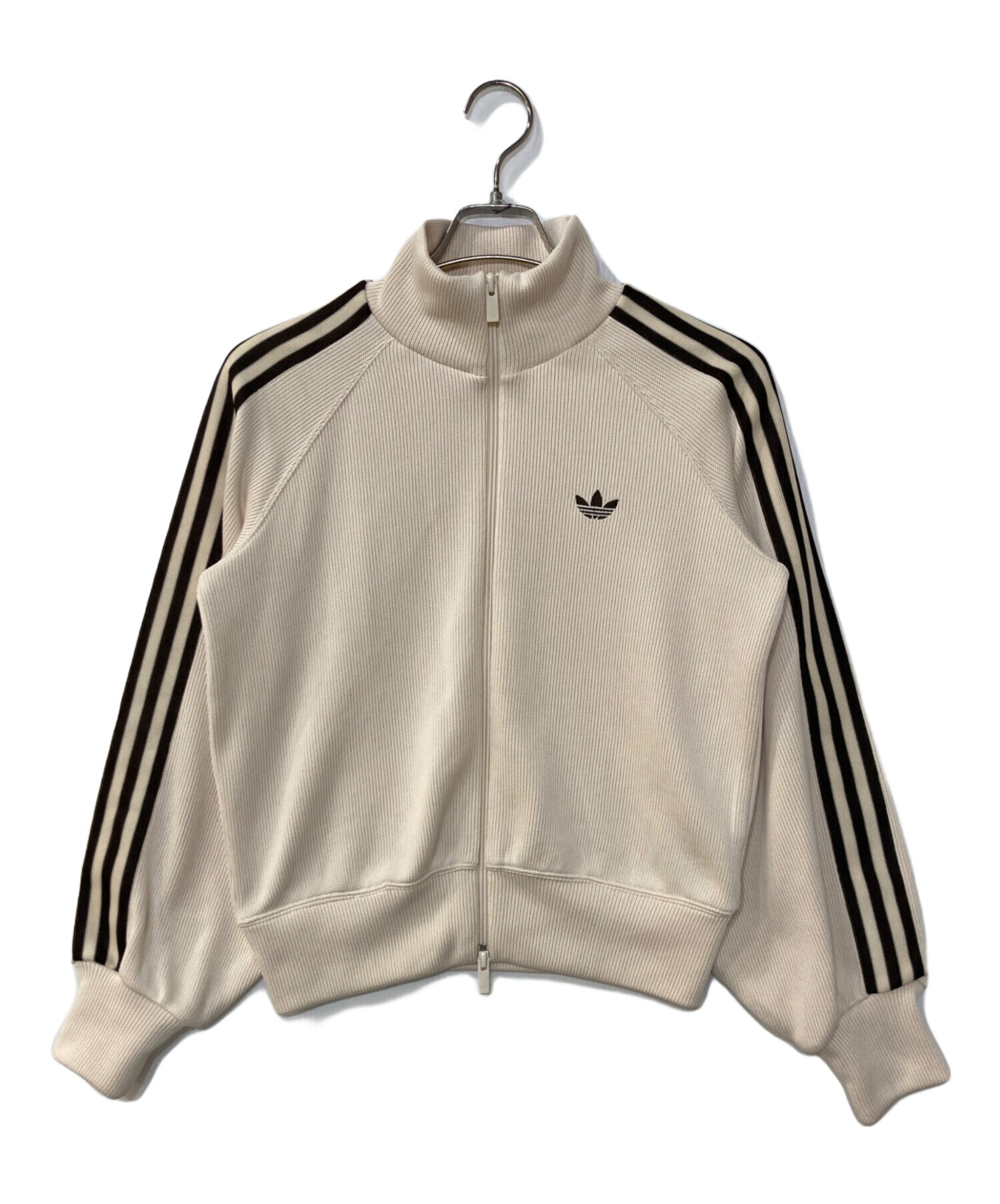  ニット バルーン トラックトップ ホワイト Lサイズ 中古・古着通販】adidas (アディダス) ニット バルーン トラックトップ