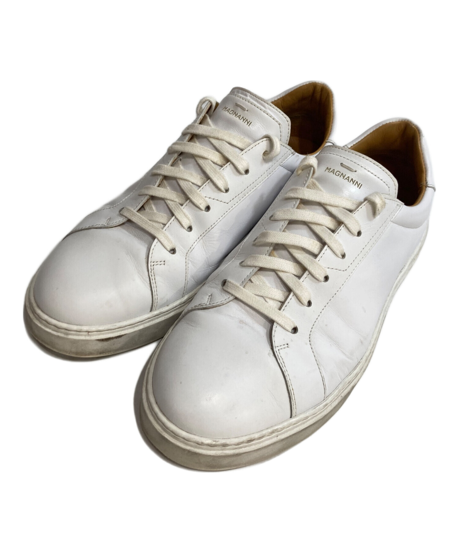 中古・古着通販】MAGNANNI (マグナーニ) レザースニーカー ホワイト