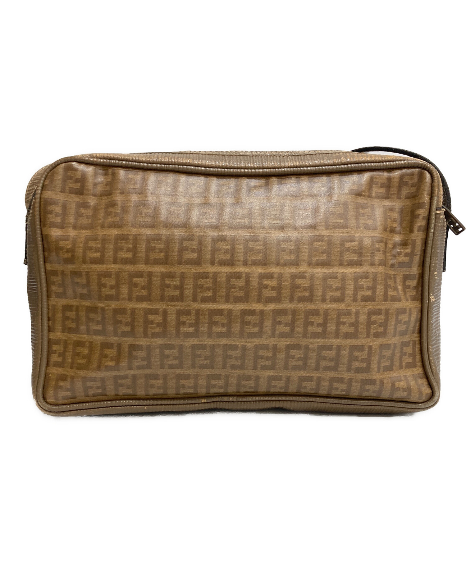 FENDI フェンディ ズッカ ショルダーバッグ メッセンジャーバッグ PVC 中古・古着通販】FENDI (フェンディ) ズッカ柄 PVCショルダーバッグ