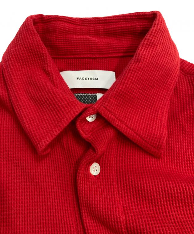 中古・古着通販】FACETASM (ファセッタズム) ZIP SHIRT レッド サイズ