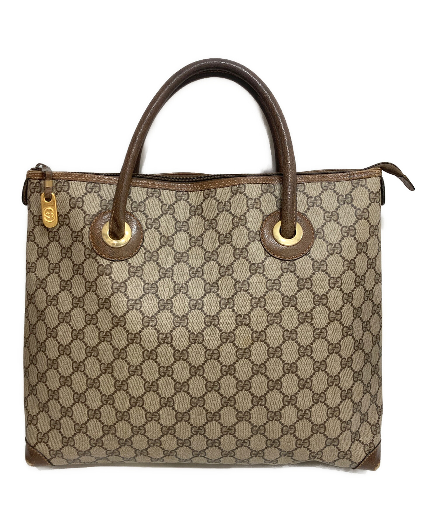 中古・古着通販】GUCCI (グッチ) GGスプリームトートバッグ ブラウン 