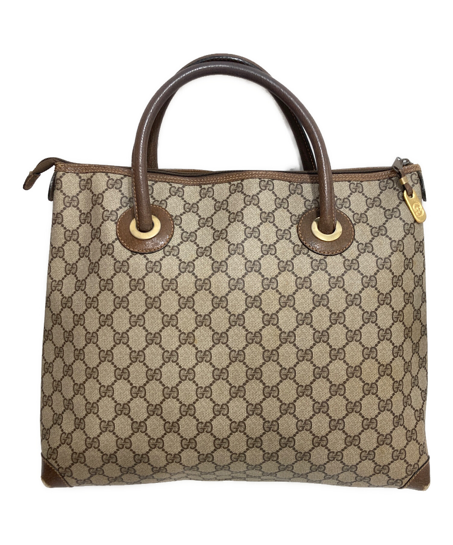 中古・古着通販】GUCCI (グッチ) GGスプリームトートバッグ ブラウン