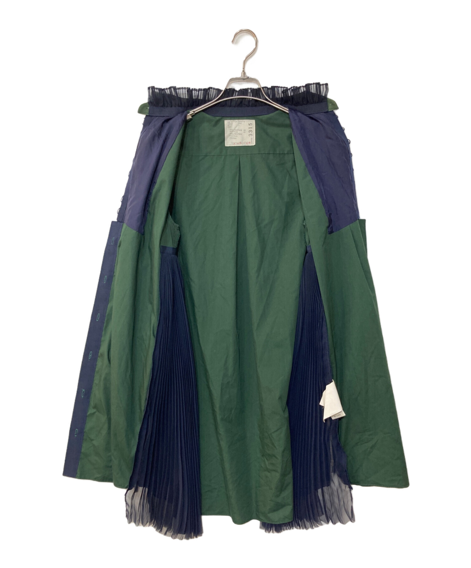 中古・古着通販】sacai (サカイ) プリーツドッキング ブザム シャツ