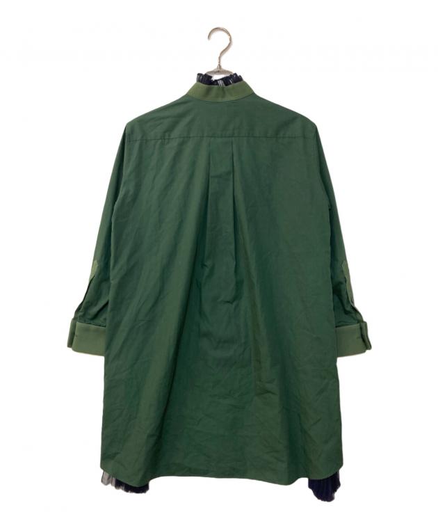 中古・古着通販】sacai (サカイ) プリーツドッキング ブザム シャツ