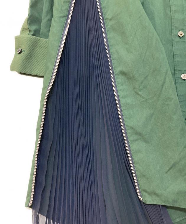 中古・古着通販】sacai (サカイ) プリーツドッキング ブザム シャツ