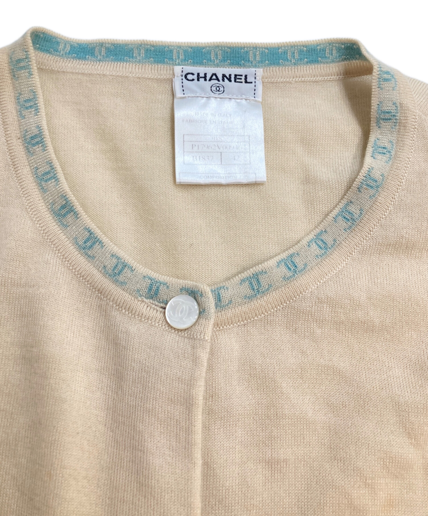 中古・古着通販】CHANEL (シャネル) カシミヤカーディガン アイボリー