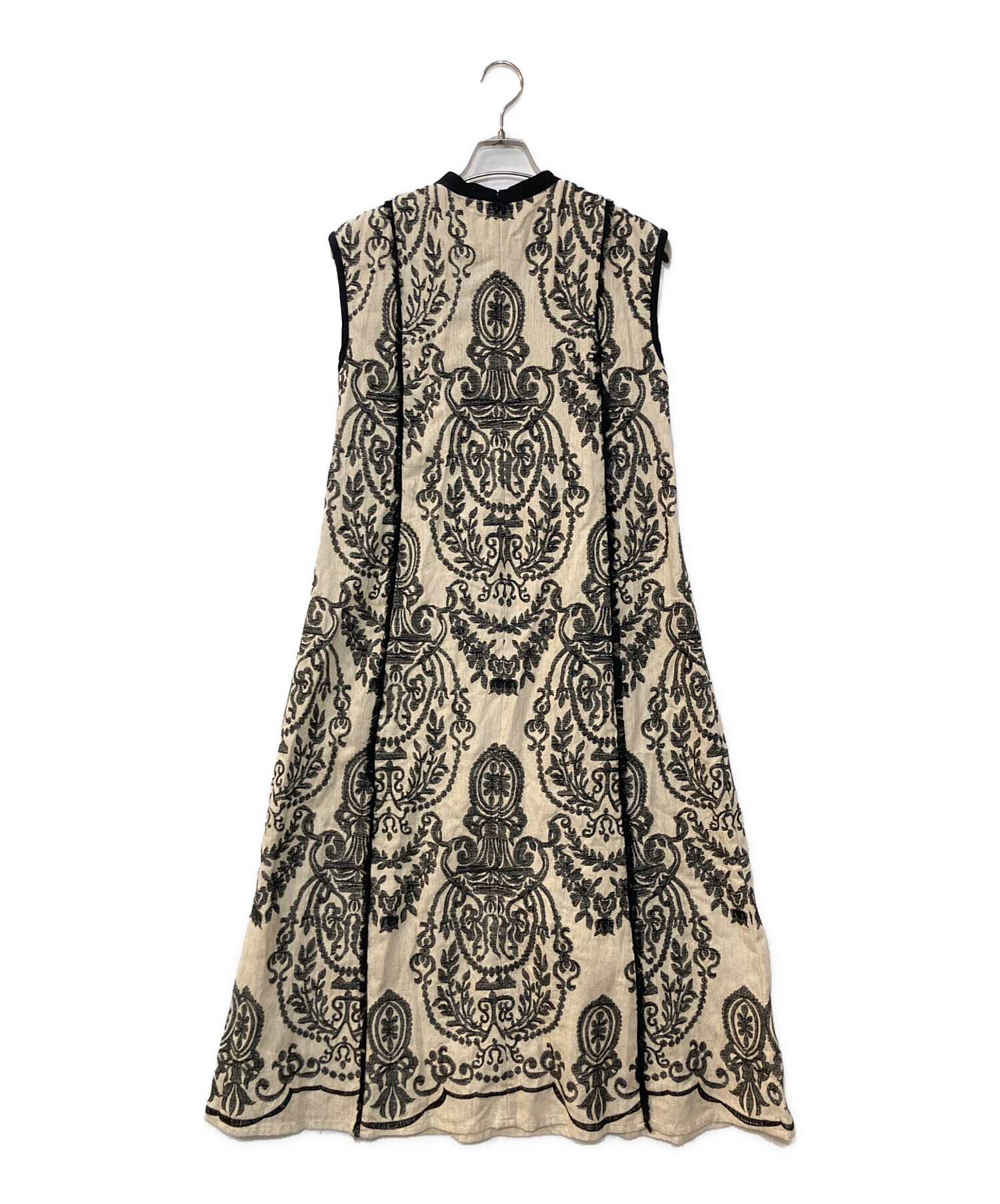 中古・古着通販】Ameri (アメリ) DAMASK EMBROIDERY LINEN DRESS