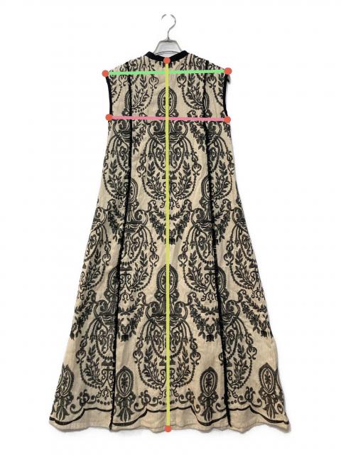 中古・古着通販】Ameri (アメリ) DAMASK EMBROIDERY LINEN DRESS