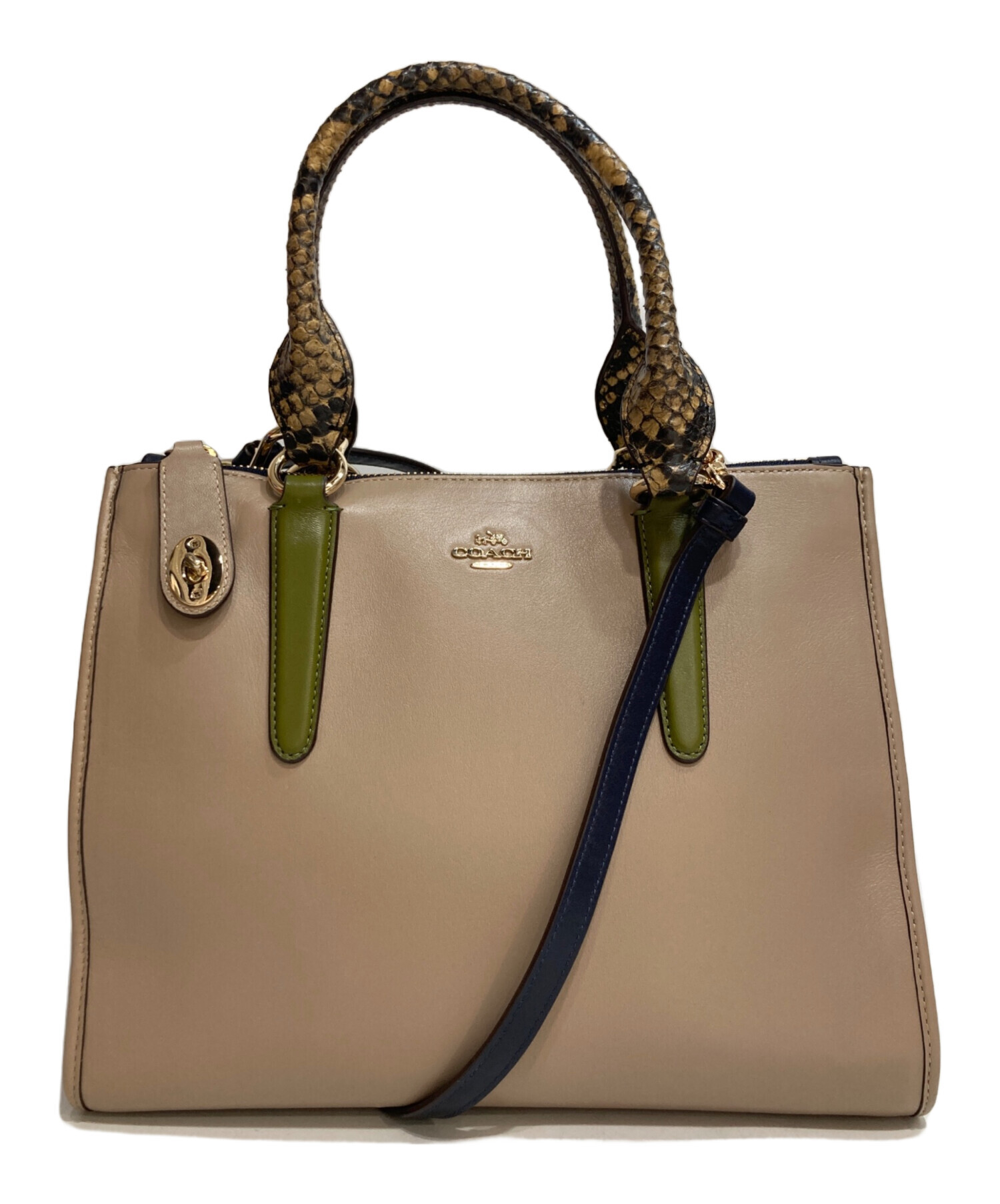 中古・古着通販】COACH (コーチ) パイソンハンドル 2WAYバッグ 