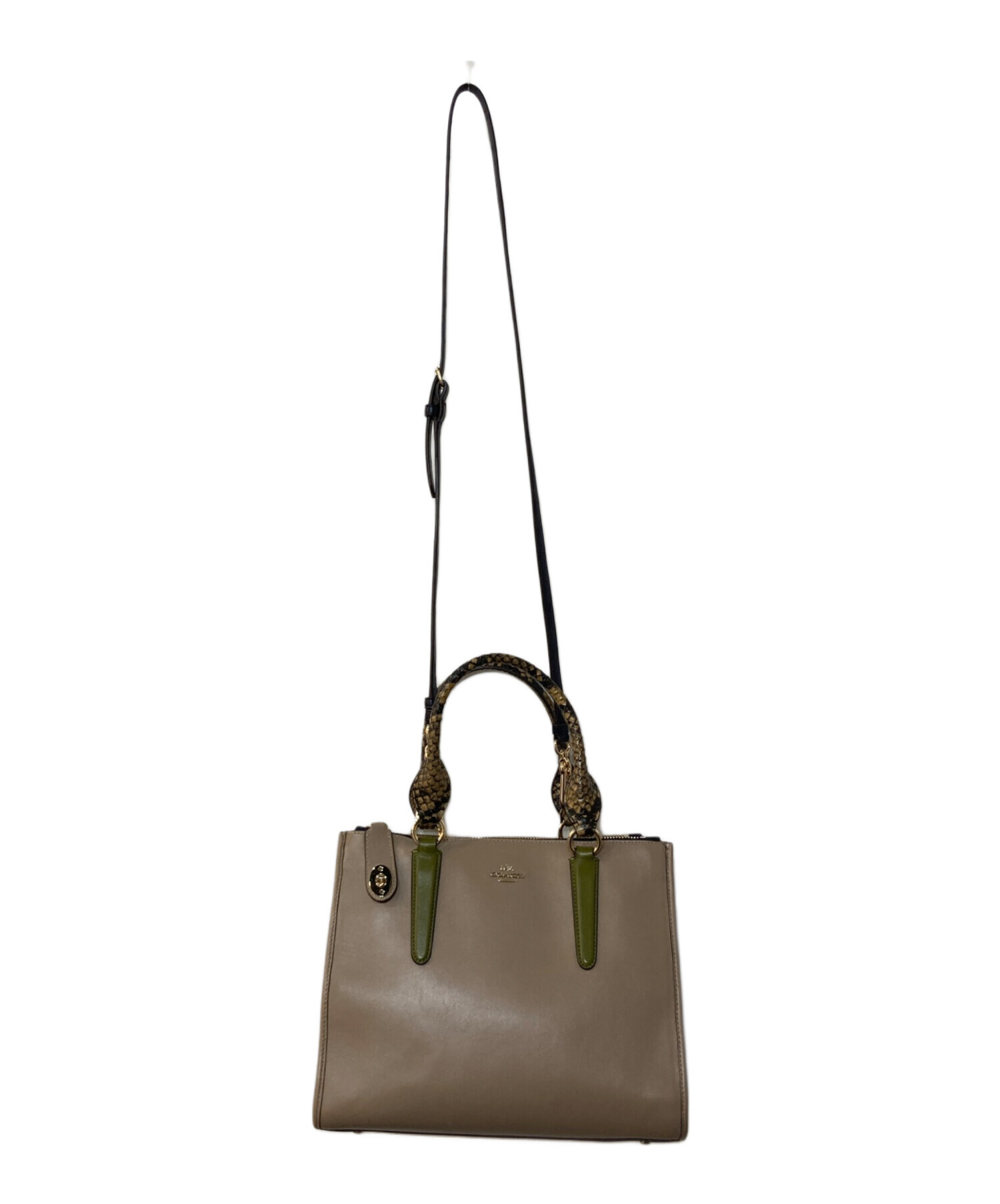 中古・古着通販】COACH (コーチ) パイソンハンドル 2WAYバッグ 