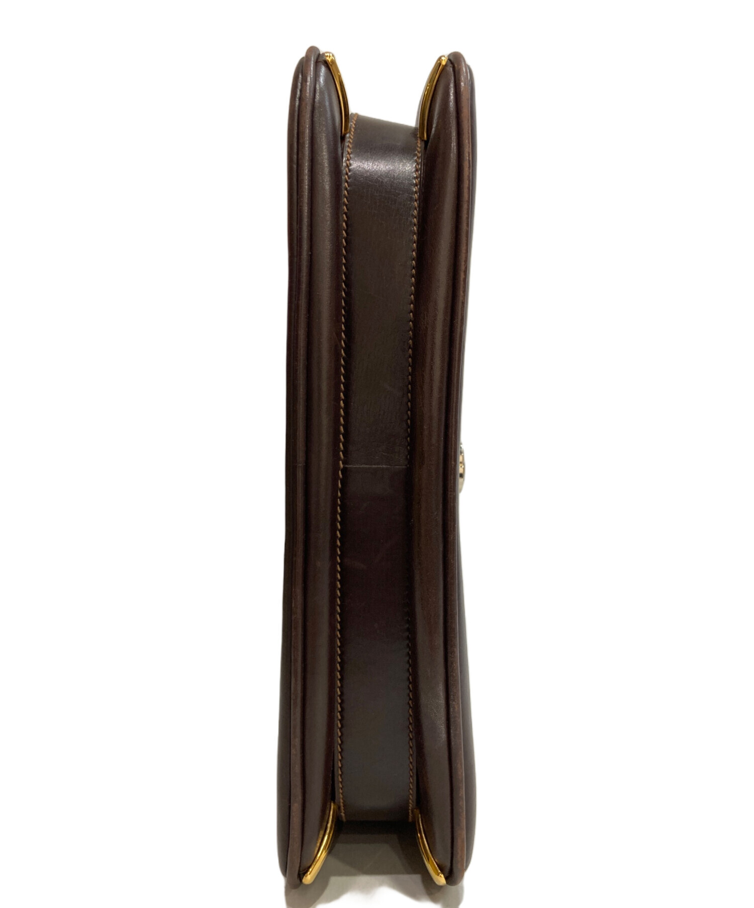 中古・古着通販】GUCCI (グッチ) GGフラップレザーショルダーバッグ