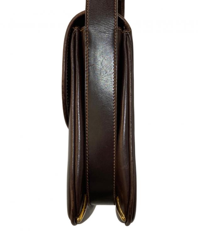 中古・古着通販】GUCCI (グッチ) GGフラップレザーショルダーバッグ
