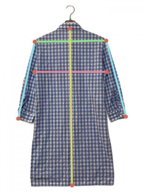 中古・古着通販】PRADA (プラダ) ギンガムチェック シャツワンピース