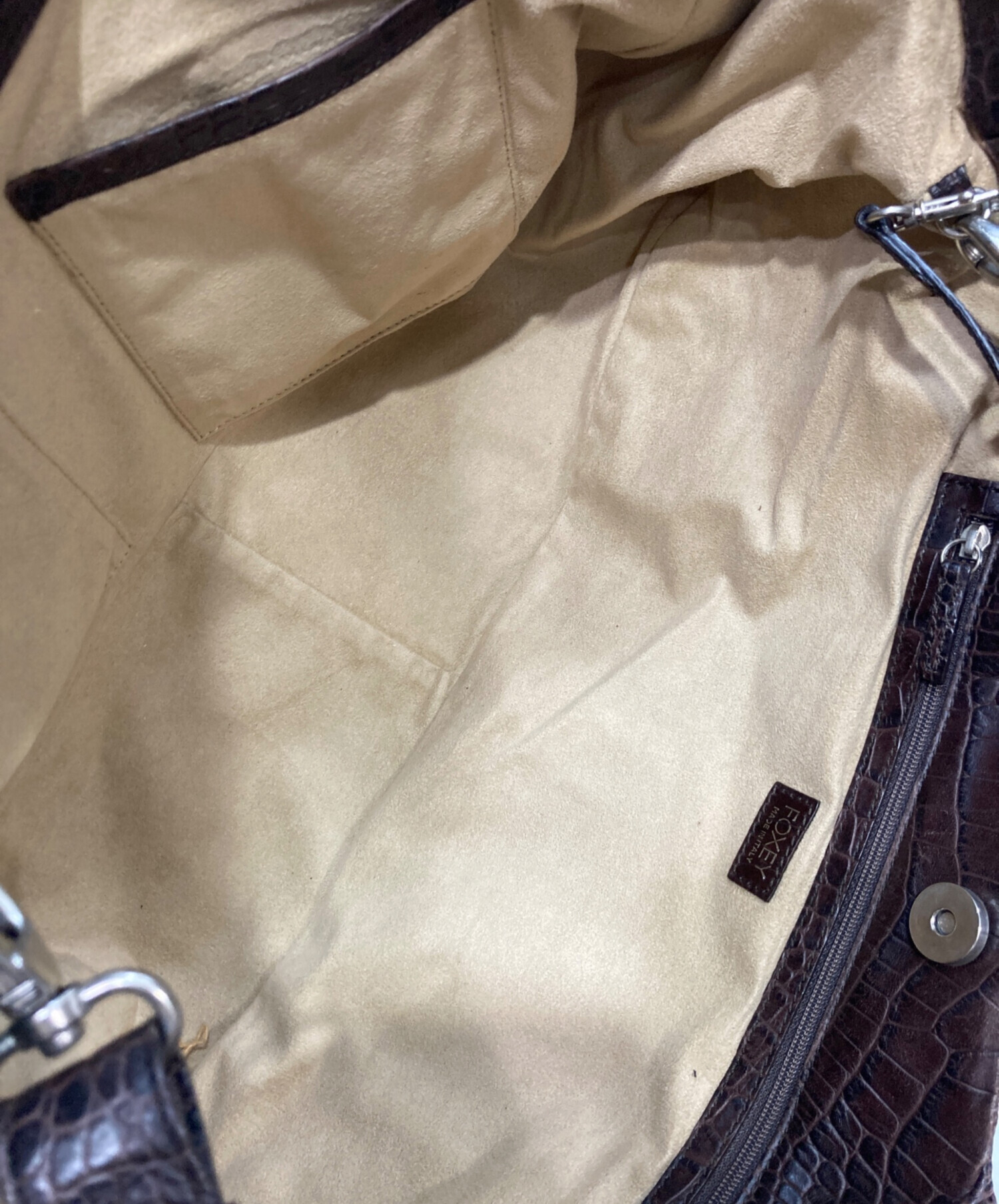 中古・古着通販】FOXEY (フォクシー) クロコ型押し 2WAYバッグ
