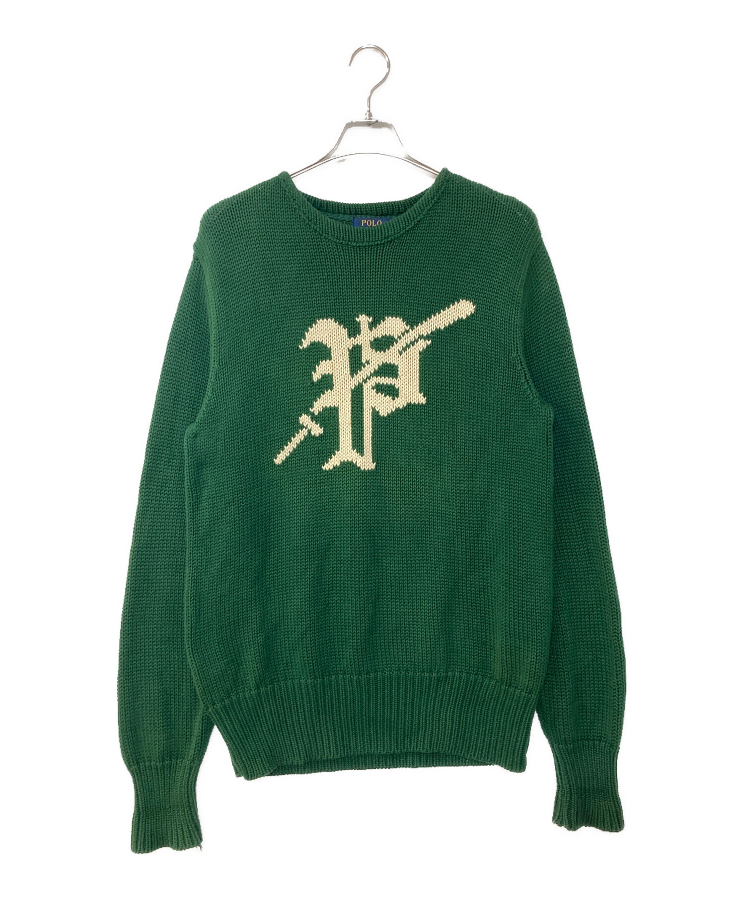 レア RALPH LAUREN ポロベア ぬいぐるみ 緑ニット Polo ベア コットン