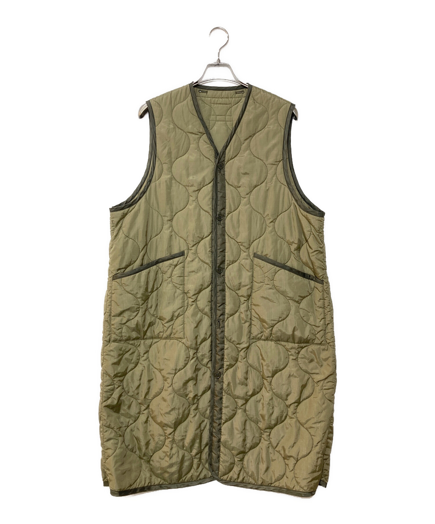 HYKE キルティングダウンベスト S 中古・古着通販】HYKE (ハイク) QUILTED VEST キルティングロング