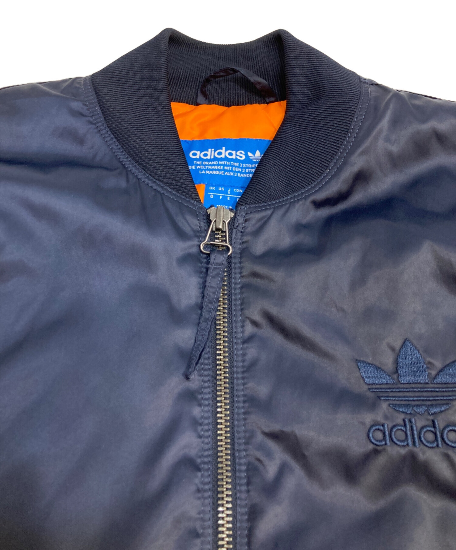 中古・古着通販】adidas (アディダス) ロゴ刺繍MA-1ジャケット