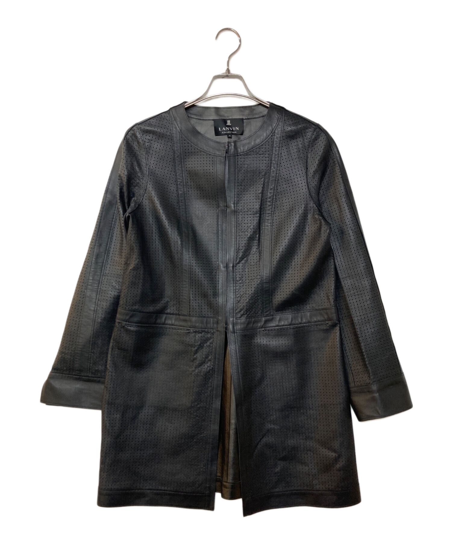 LANVIN ブラック　コート 中古・古着通販】LANVIN COLLECTION (ランバンコレクション