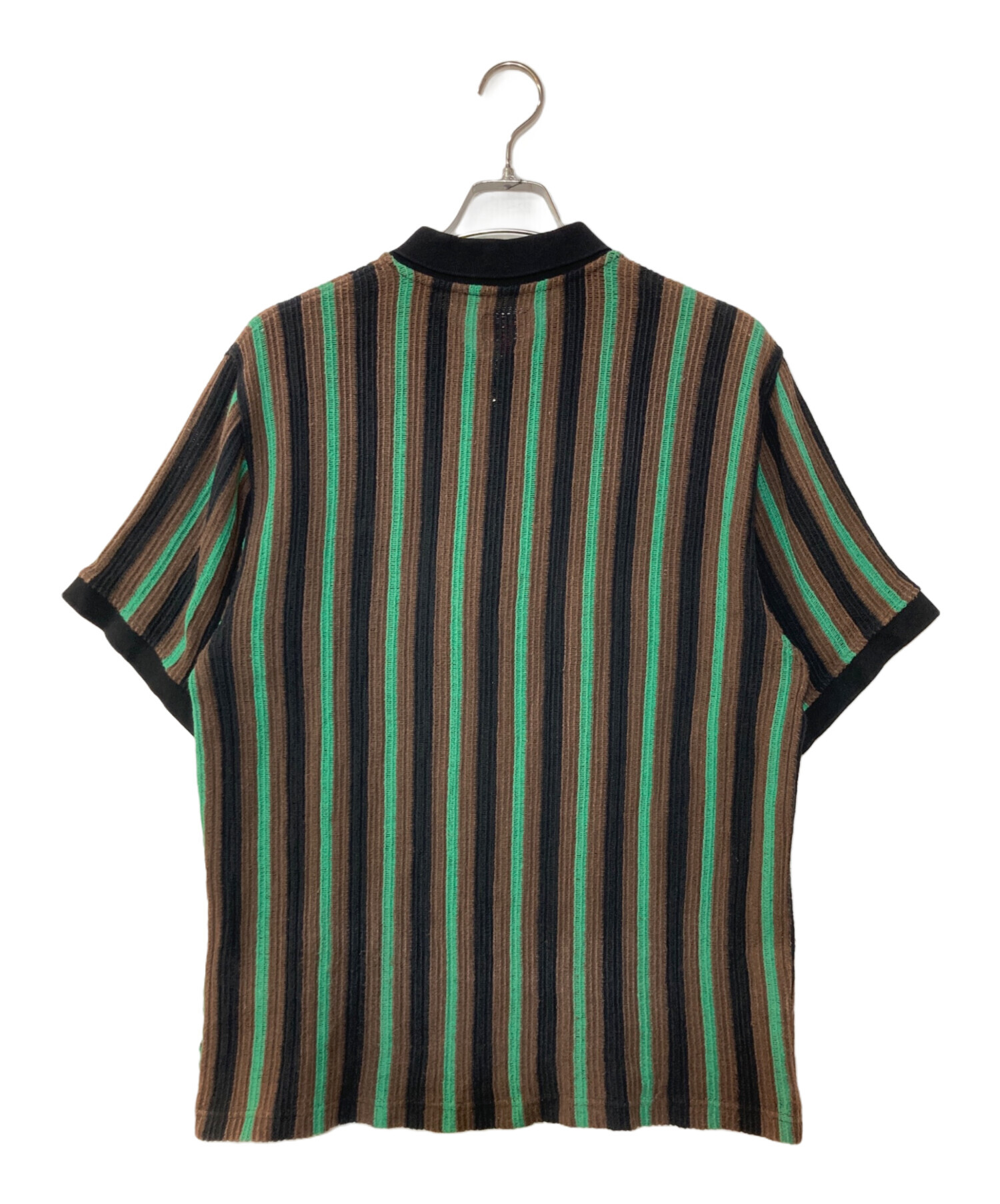 中古・古着通販】Supreme (シュプリーム) Open Knit Stripe Zip Polo