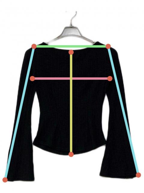 中古・古着通販】ANDMARY (アンドマリー) Dorothy heart tops ブラック