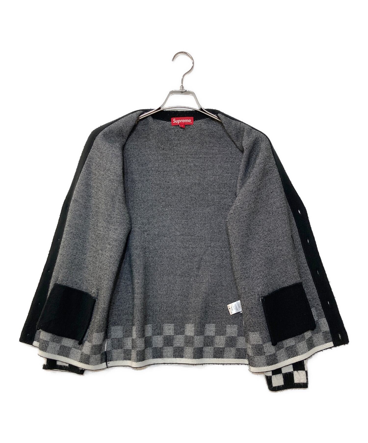 Supreme チェッカーフラッグ　カーディガン 中古・古着通販】Supreme (シュプリーム) Brushed Checkerboard