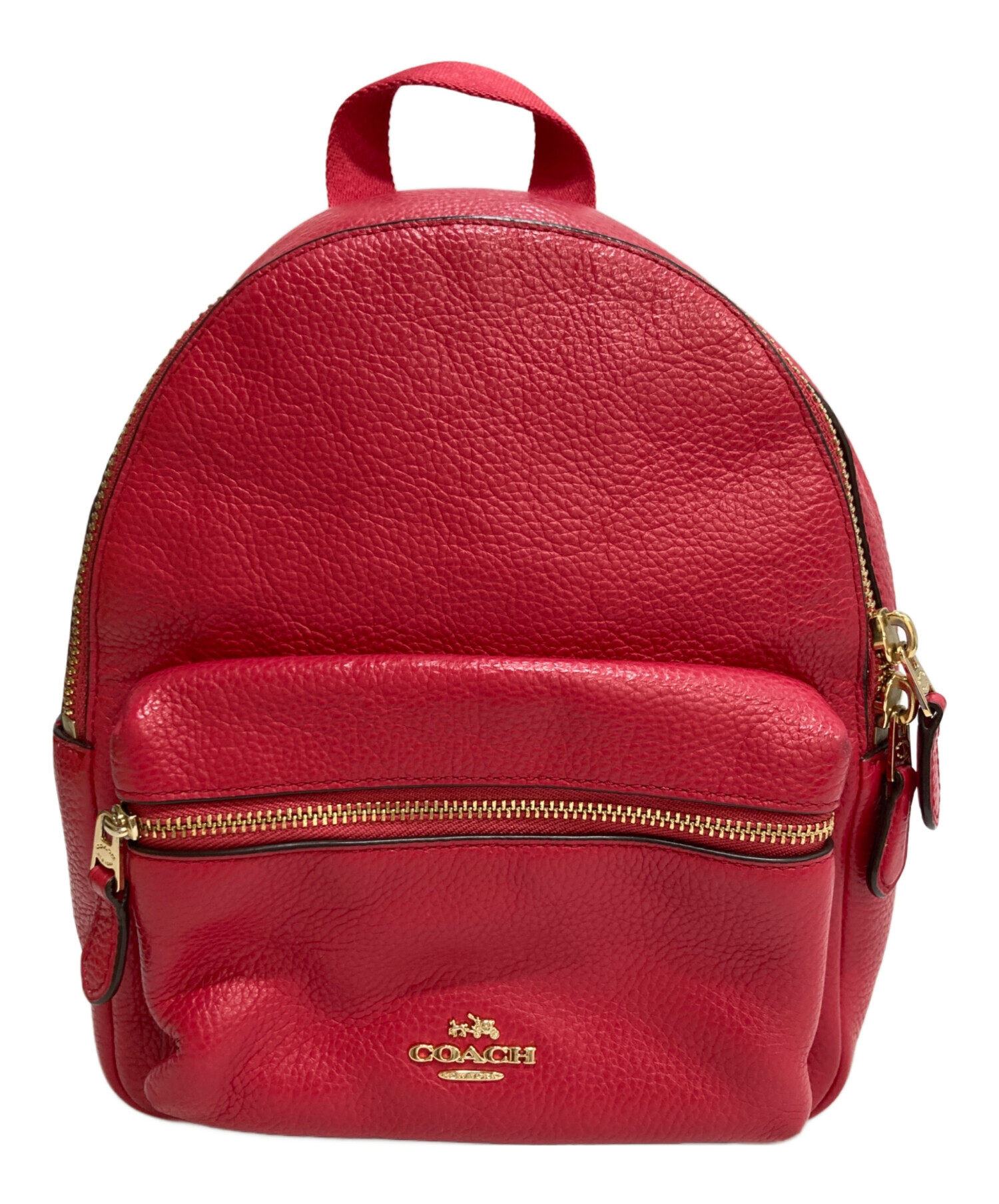 中古・古着通販】COACH (コーチ) レザーミニリュック レッド｜ブランド