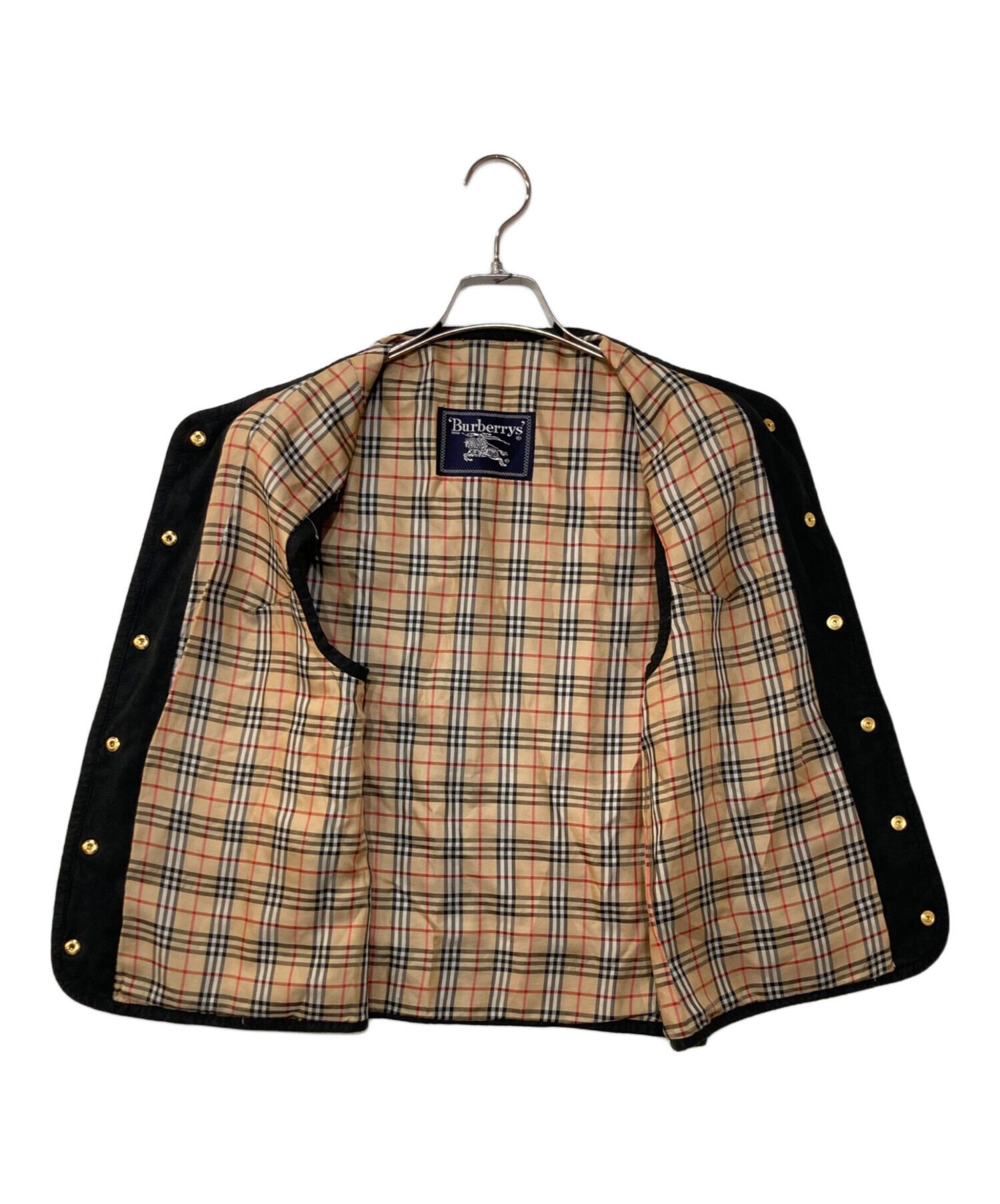 大きいサイズ✨バーバリーロンドン キルティングベスト 40 L ノバチェック 春 中古・古着通販】Burberry's (バーバリーズ) 金ボタン 裏ノバチェック