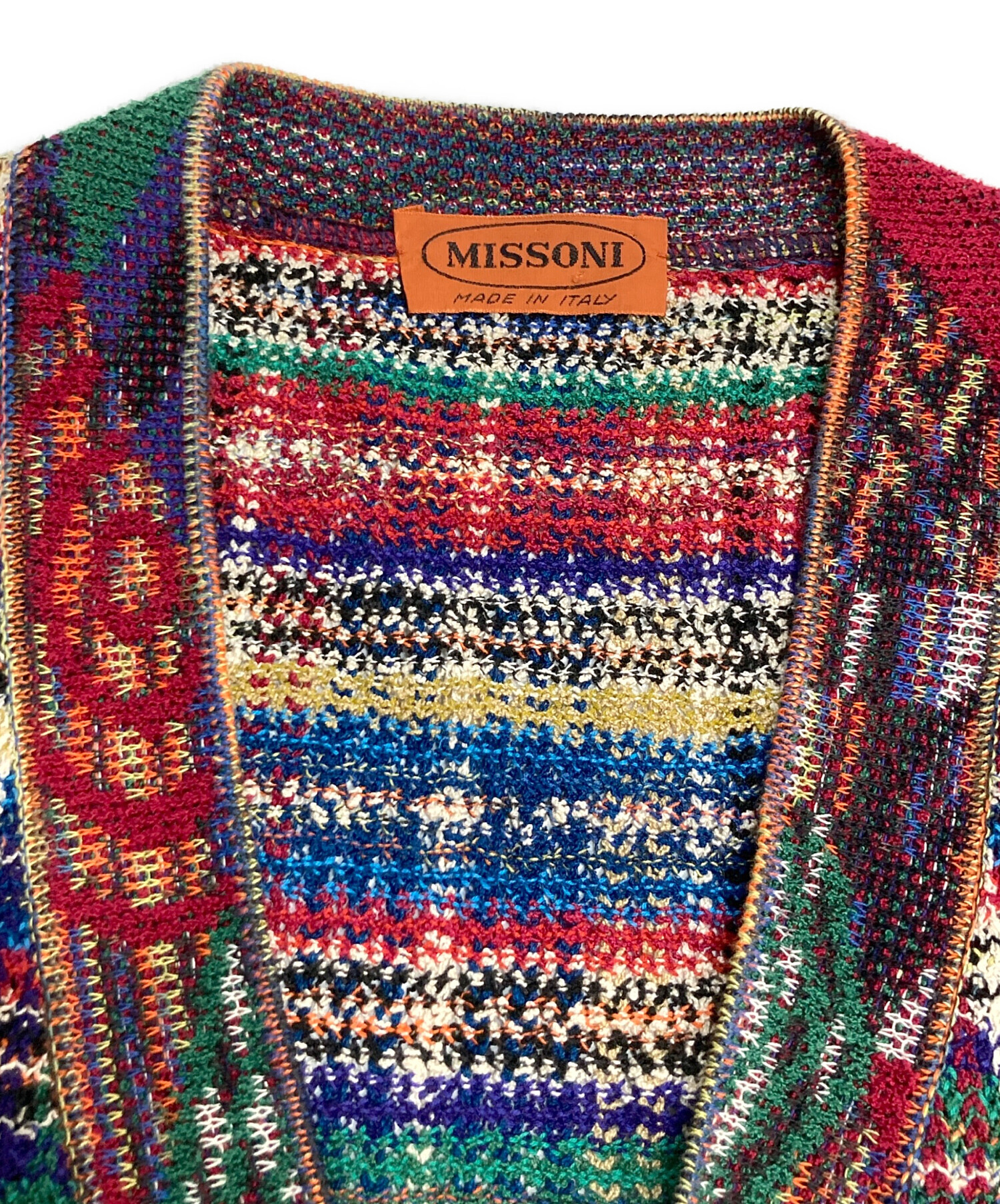 【未使用品】MISSONI マルチカラーカーディガン 中古・古着通販】MISSONI (ミッソーニ) ニットカーディガン マルチ