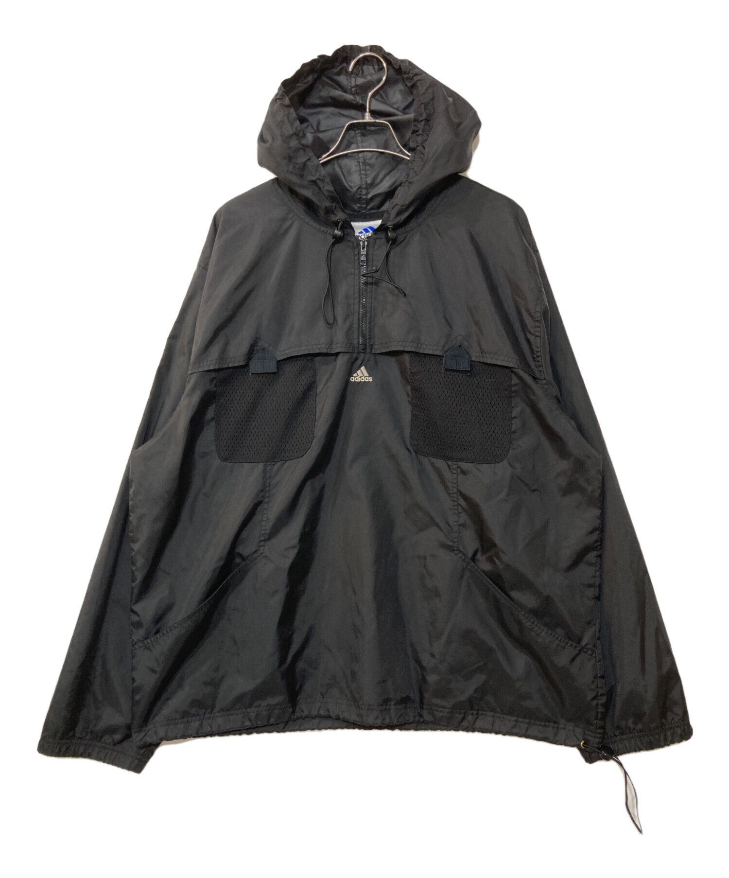 【美品】 アディダス 00s ナイロン アノラックパーカー MUS 中古・古着通販】adidas (アディダス) アノラックパーカー ブラック