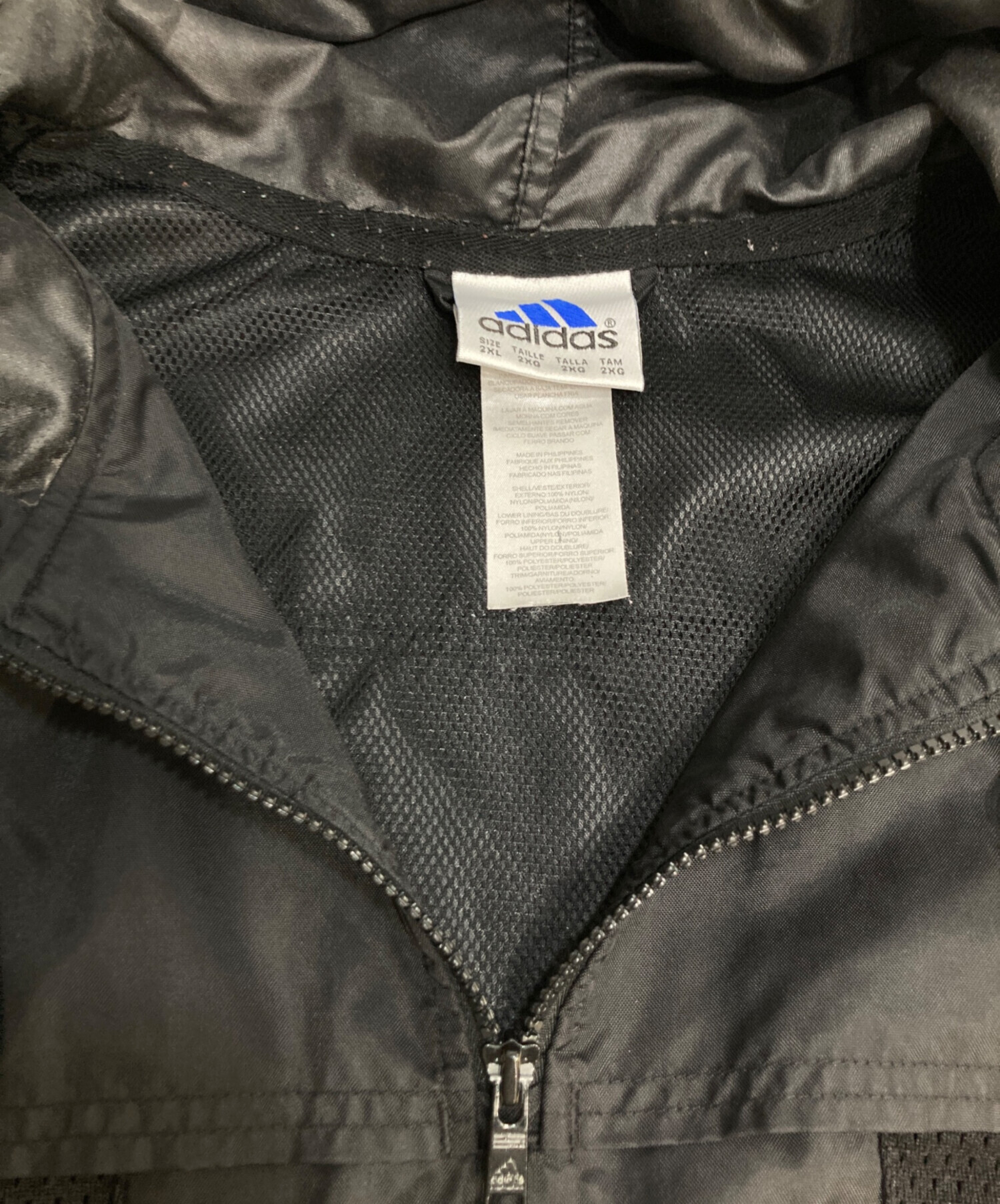 中古・古着通販】adidas (アディダス) アノラックパーカー ブラック