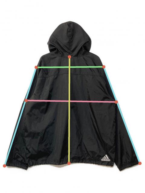 中古・古着通販】adidas (アディダス) アノラックパーカー ブラック