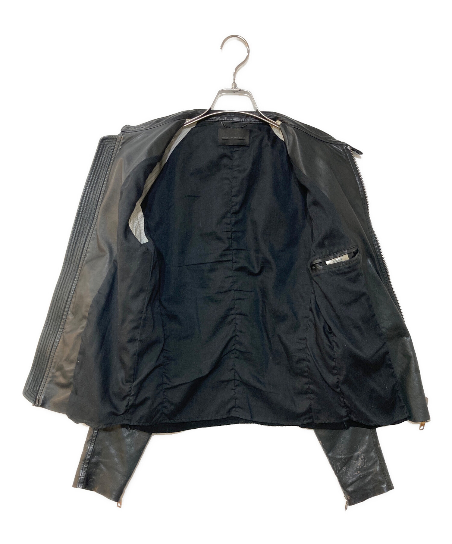 (美品）DIESEL BLACK GOLD シングルライダース ラムレザー 中古・古着通販】DIESEL Black Gold (ディーゼル ブラック ゴールド